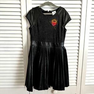 Disney Descendants Black Leather Pleather Dress for Girls
